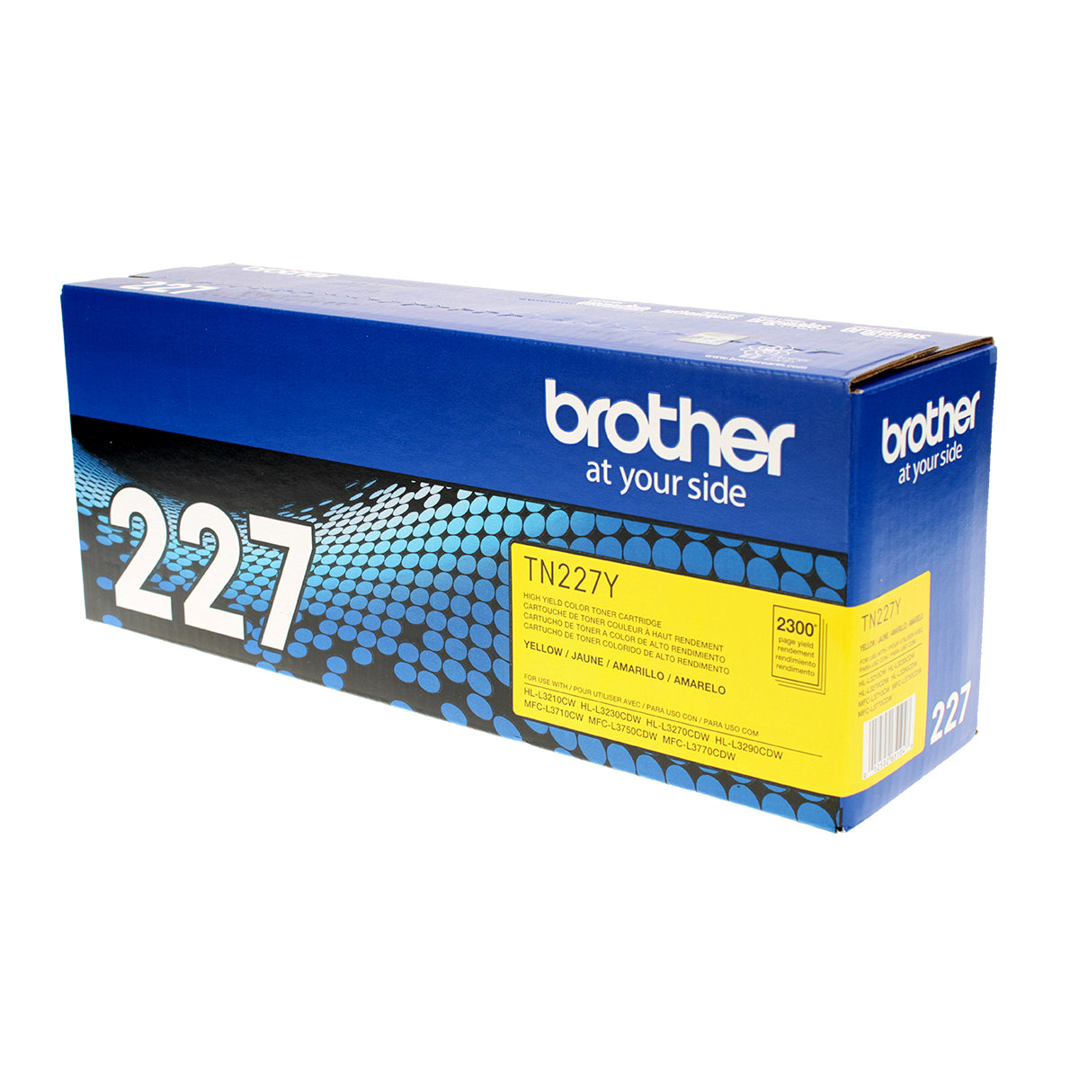 OEM Brother  (TN227Y) Toner Cartridge, Yellow, 2.3K High Yield