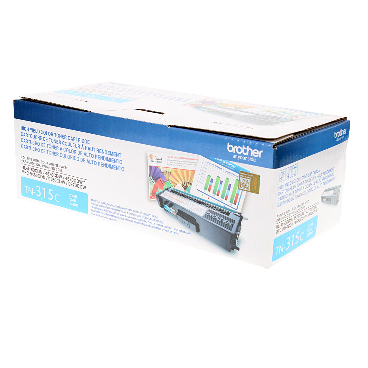 OEM Brother  (TN315C) Toner Cartridge, Cyan, 3.5K High Yield