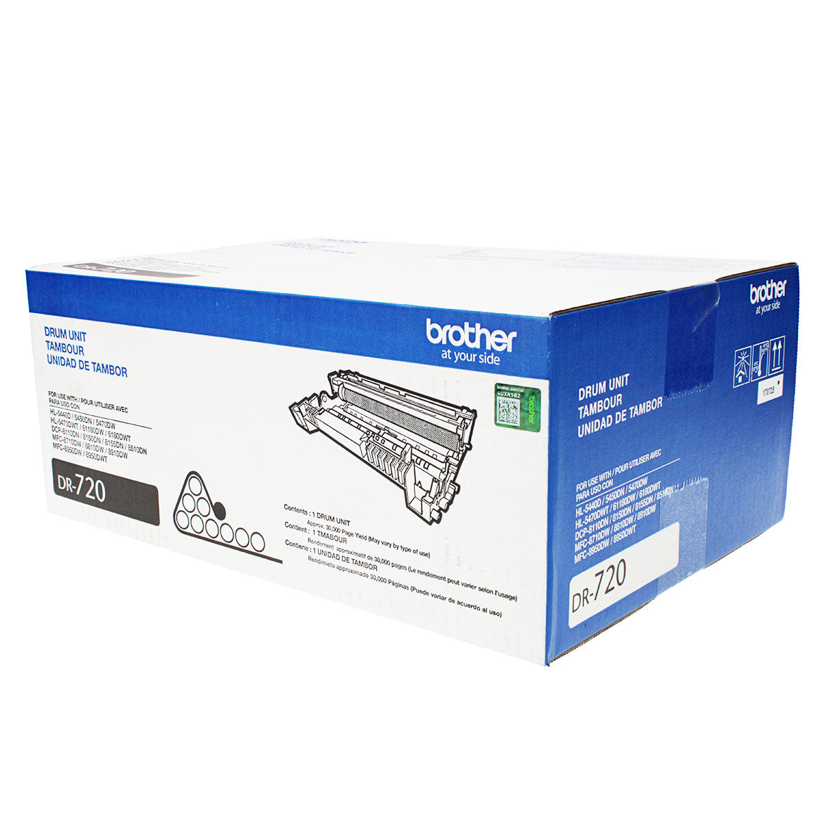 OEM Brother  (DR720) Drum Unit, Black, 30K Yield