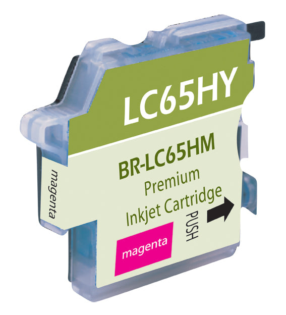 Compatible Brother LC65 (LC65M) InkJet Cartridge, Magenta, 750 Yield