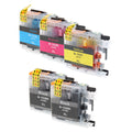 Compatible Brother LC103 (LC103BK/LC103C/LC103M/LC103Y) Inkjet Color Combo, 2xBlack, Cyan, Magenta, Yellow, 600 High Yield, 5 Cartridge Pack (2K/1C/1M/1Y)