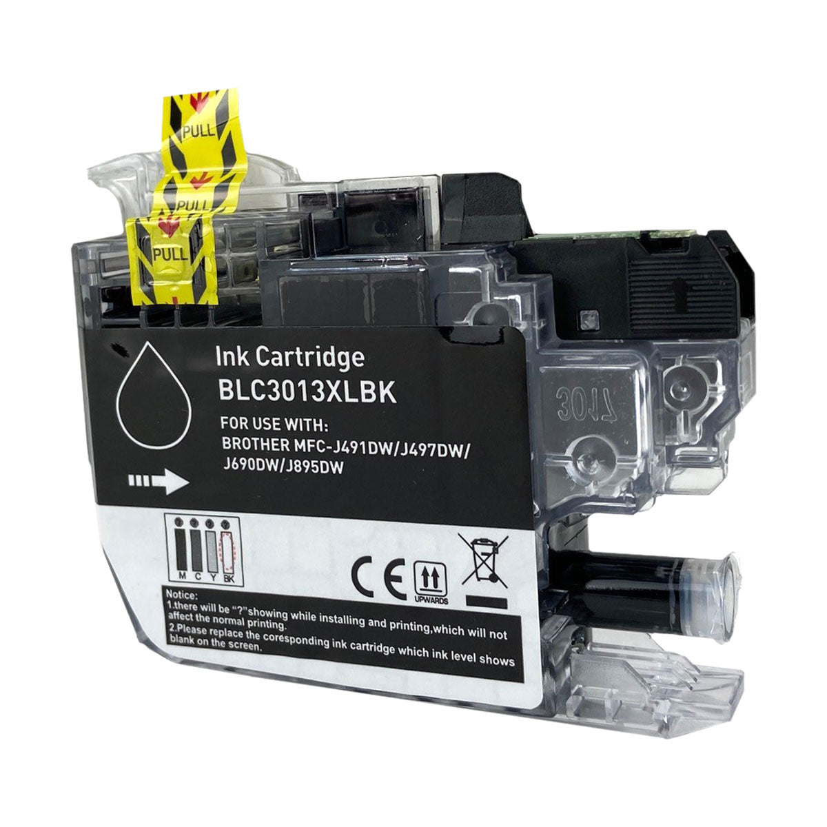 Compatible Brother LC3013BK (LC3013 XL) InkJet Cartridge, Black, 400 High Yield, ., Bulk (No Box)