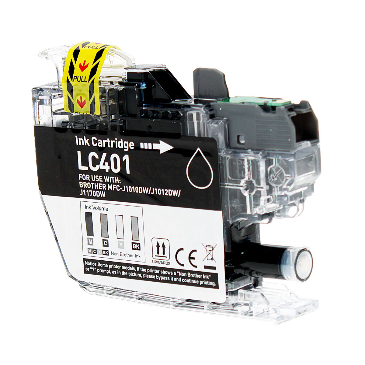 Compatible Brother LC401BK Inkjet Cartridge, Black, 200 Yield
