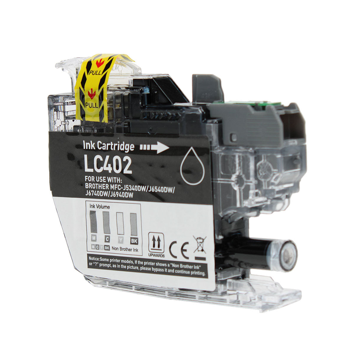 Compatible Brother LC402BK Inkjet Cartridge, Black, 550 Yield