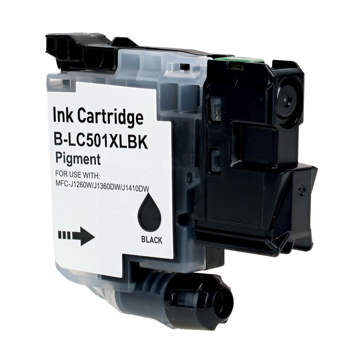 Compatible Brother LC501XLBK Inkjet Cartridge, Black, 500 High Yield