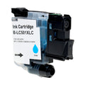 Compatible Brother LC501XLC Inkjet Cartridge, Cyan, 500 High Yield