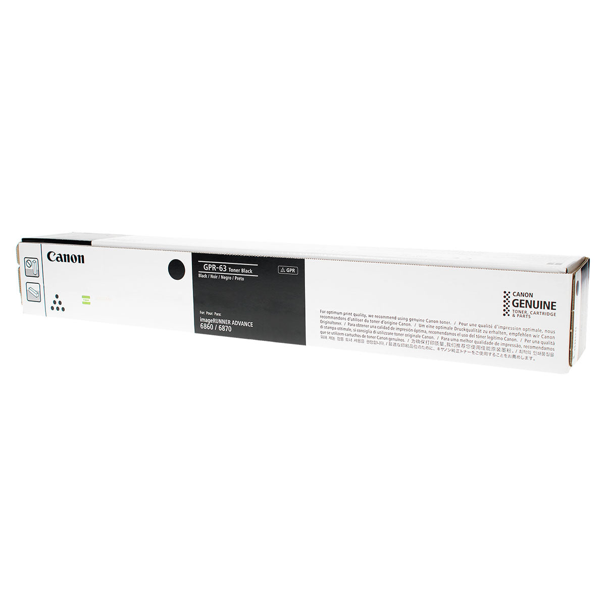OEM Canon GPR-63 (4766C003) Toner Cartridge, Black, 71.5K Yield