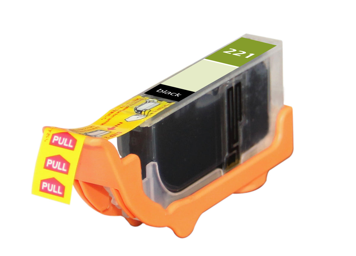 Compatible Canon CLI-221 (CLI-221BK) InkJet Cartridge, Black, 420 Yield
