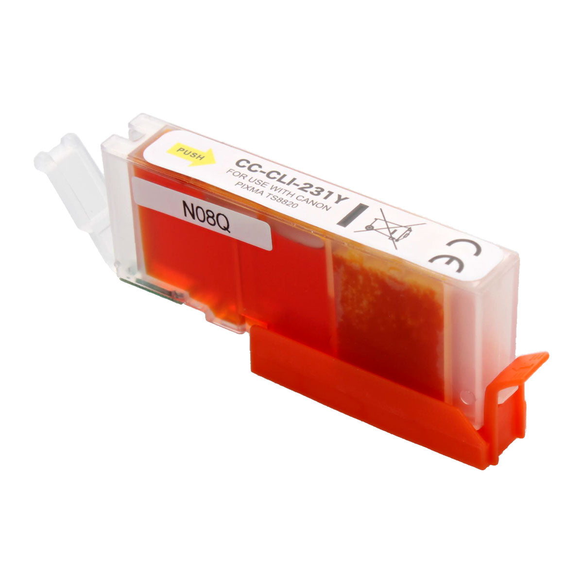 Compatible Canon CLI-231Y (6677C001) Inkjet Cartridge, Yellow, 8.5 ML Std Yield