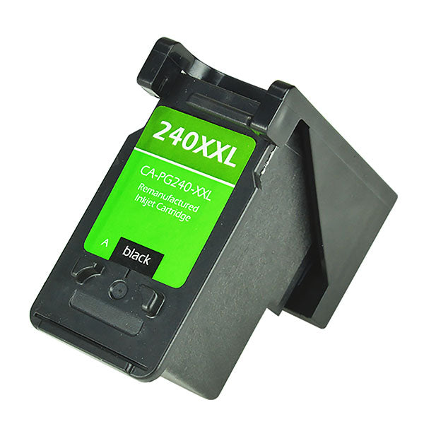 Remanufactured Canon PG-240XXL, PG-240XL (5204B001, 5206B001) InkJet Cartridge, Universal Black, 600 Extra High Yield