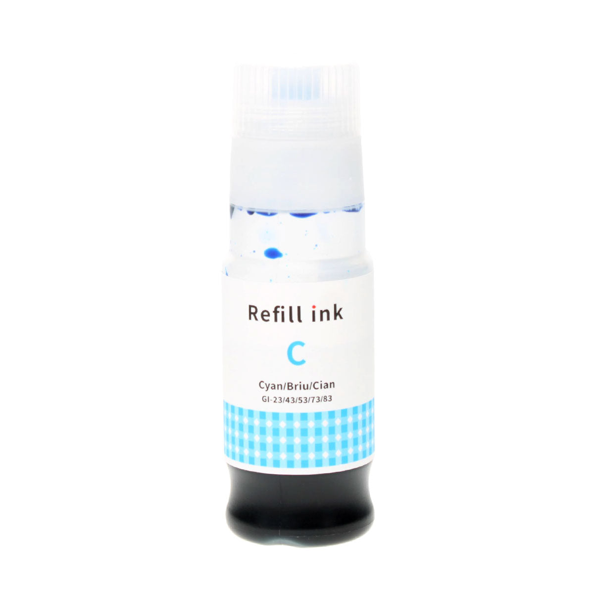 Compatible Canon GI-23C (4670C001) Inkjet Bottle, Cyan, 70 ML