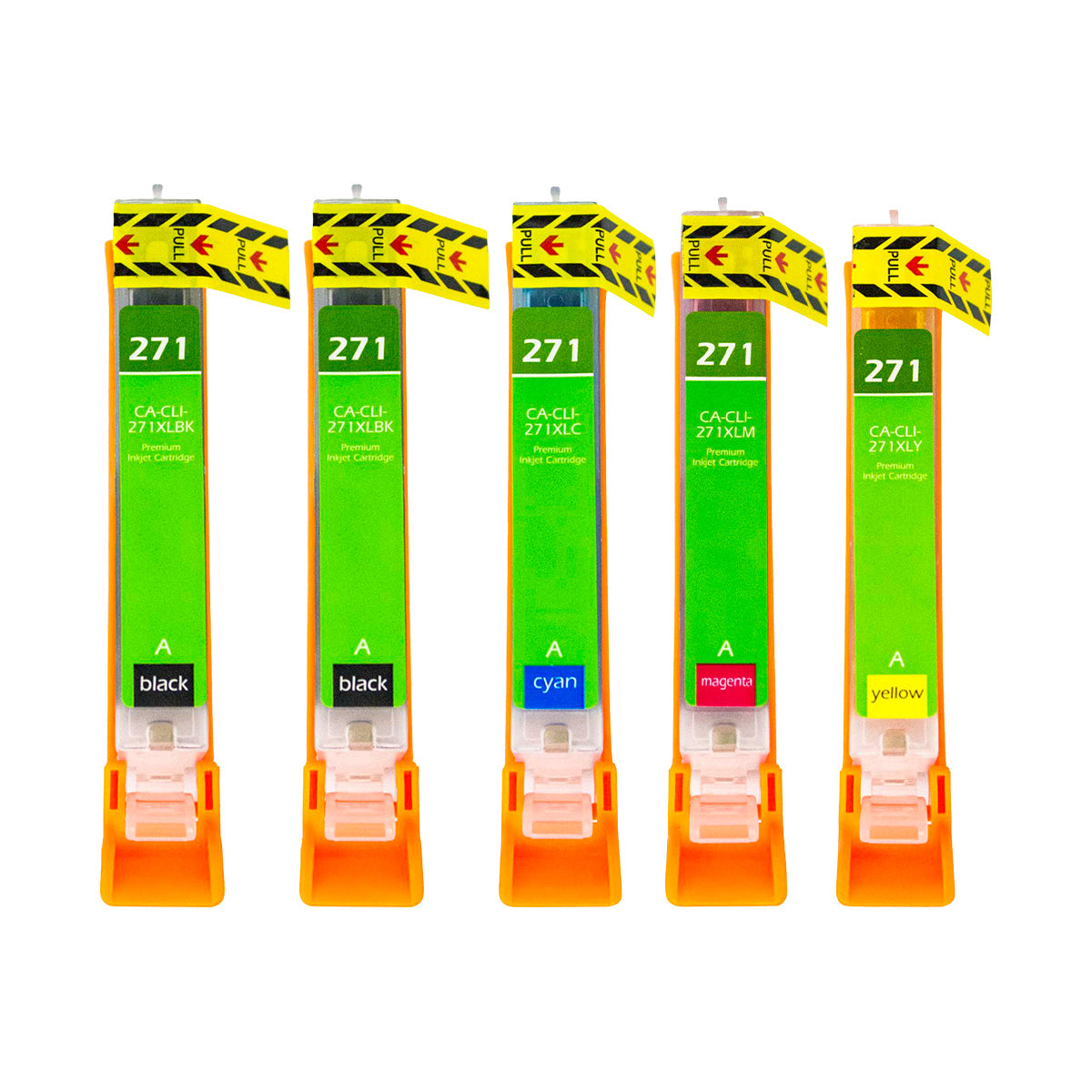 Remanufactured Canon PGI-270XL/CLI-271XL (PGI270XL/CLI-271XL 5-PK) Inkjet Color Combo, Blk,Blk, Cyan, Magenta, Yellow, High Yield, 5 Cartridge Pack (K/K/C/M/Y)