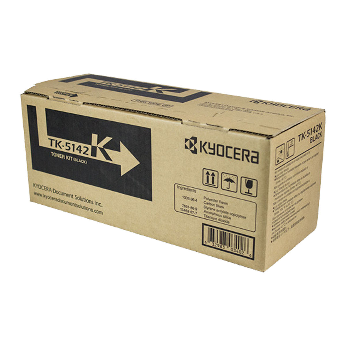 OEM Kyocera Mita TK-5142K (1T02NR0US0) Toner Cartridge, Black, 7K Yield