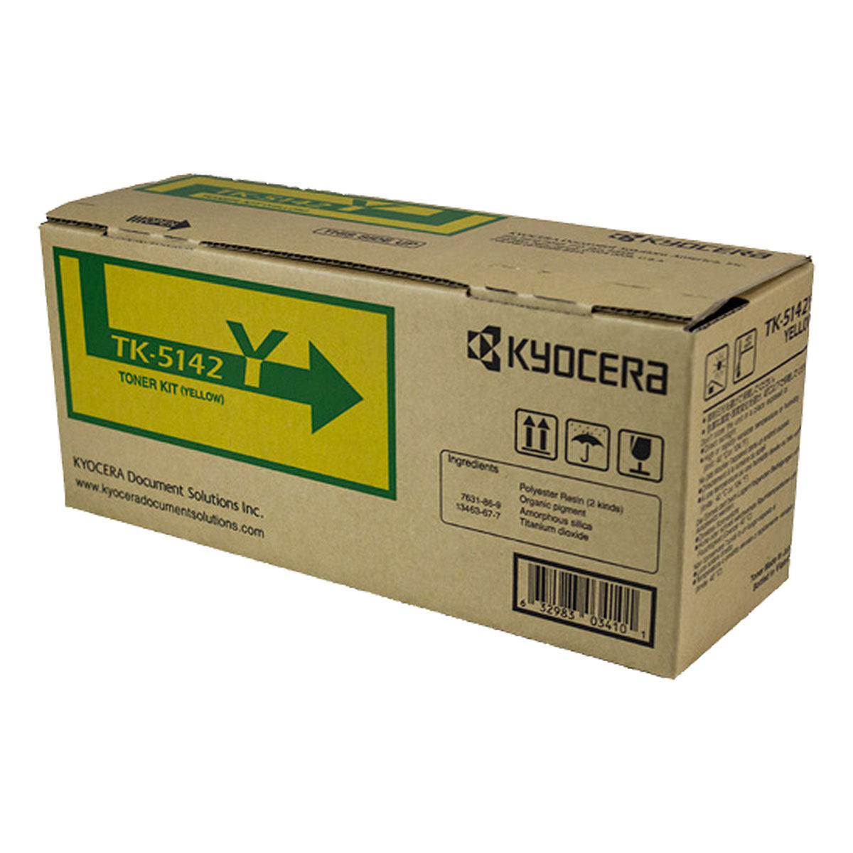 OEM Kyocera Mita TK-5142Y (1T02NRAUS0) Toner Cartridge, Yellow, 5K Yield