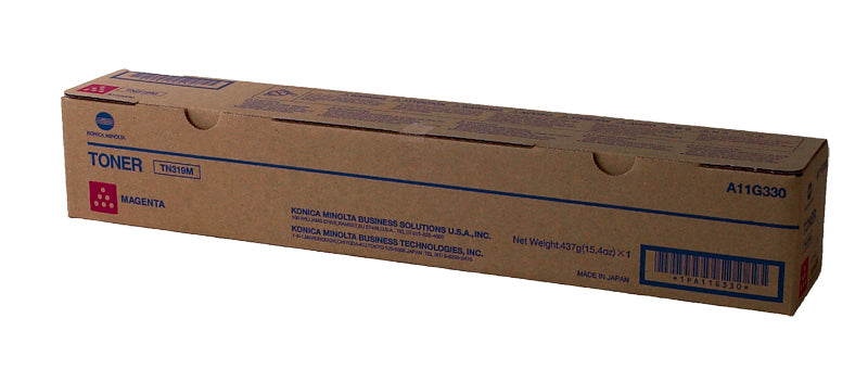 OEM Konica Minolta TN319M (A11G330) Toner Cartridge, Magenta, 26K Yield