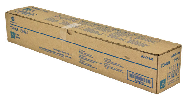 OEM Konica Minolta TN620C (A3VX431) Toner Cartridge, Cyan, 70K Yield