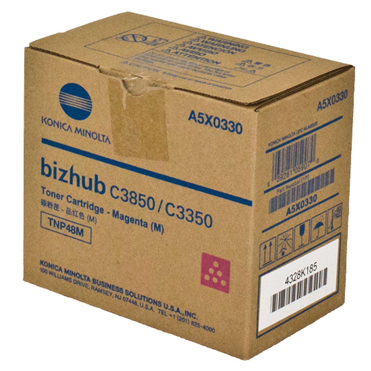 OEM Konica Minolta TNP48M (A5X0330) Toner Cartridge, Magenta, 10K Yield
