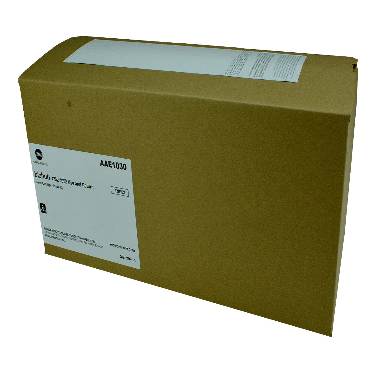 OEM Konica Minolta TNP63 (AAE1030) Toner Cartridge, Black, 25K Yield, Return Program