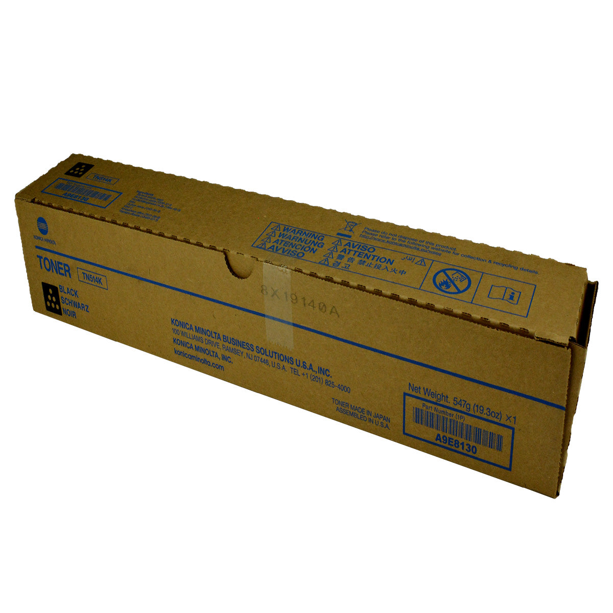 OEM Konica Minolta TN514K (A9E8130) Toner Cartridge, Black, 28K Yield