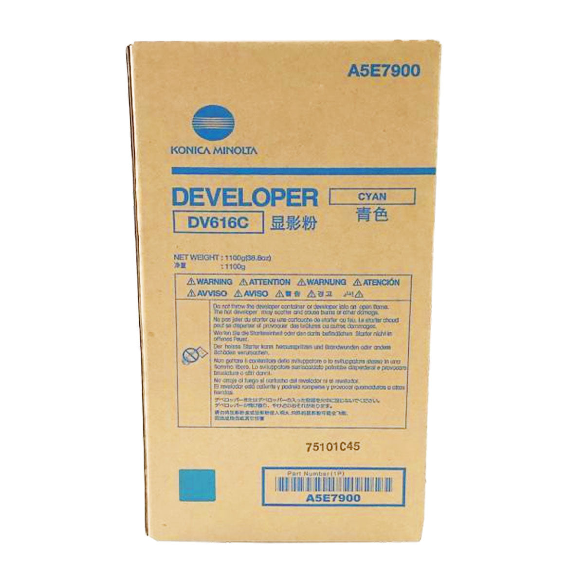 OEM Konica Minolta DV616C (A5E7900) Developer, Cyan, 850K Yield