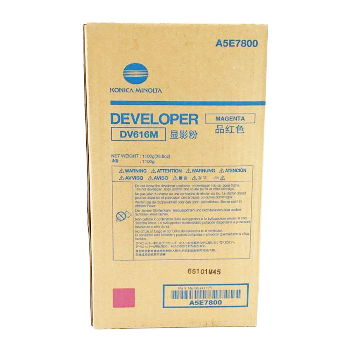 OEM Konica Minolta DV616M (A5E7800) Developer, Magenta, 850K Yield