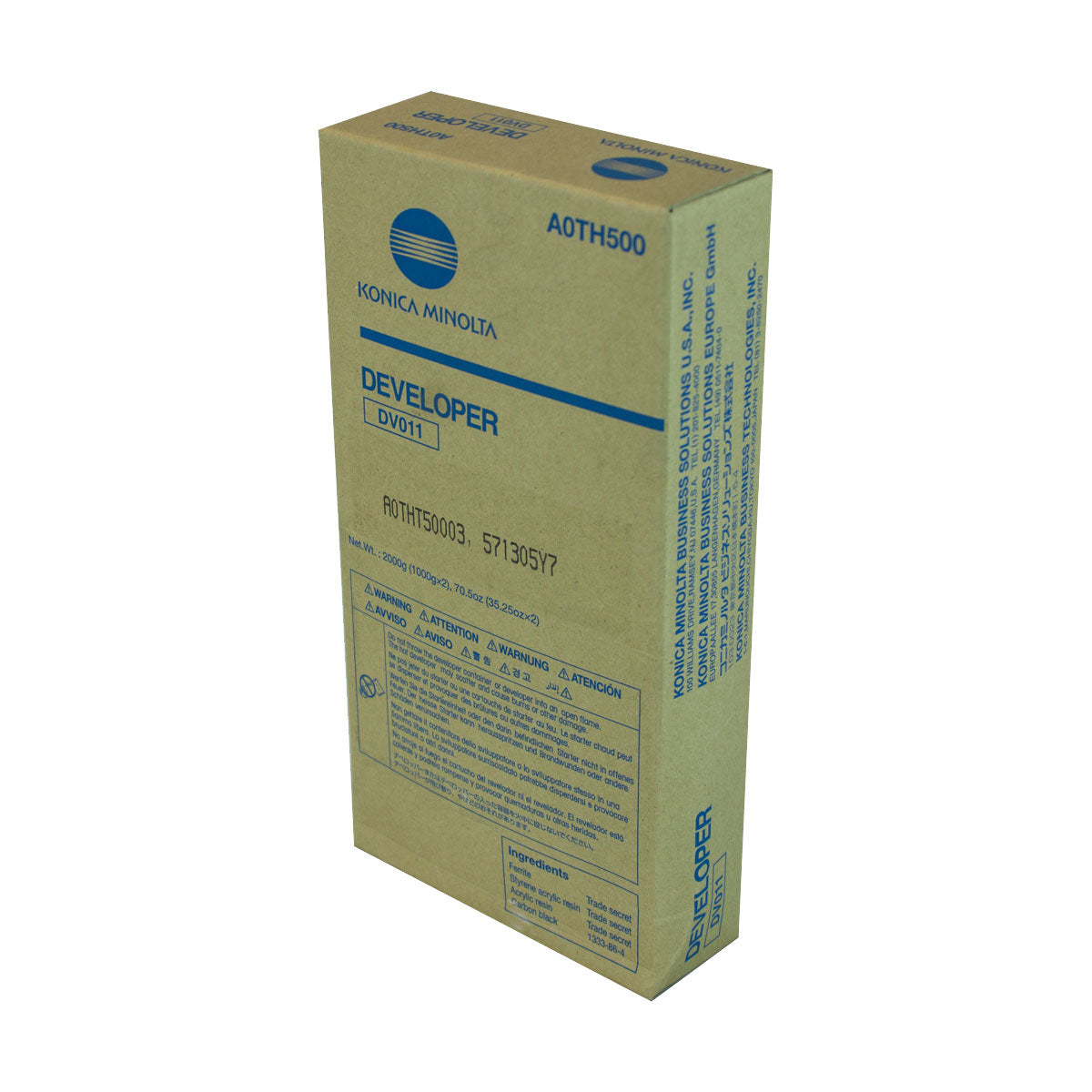 OEM Konica Minolta DV011 (A0TH500) Developer, Black, 1,000K Yield