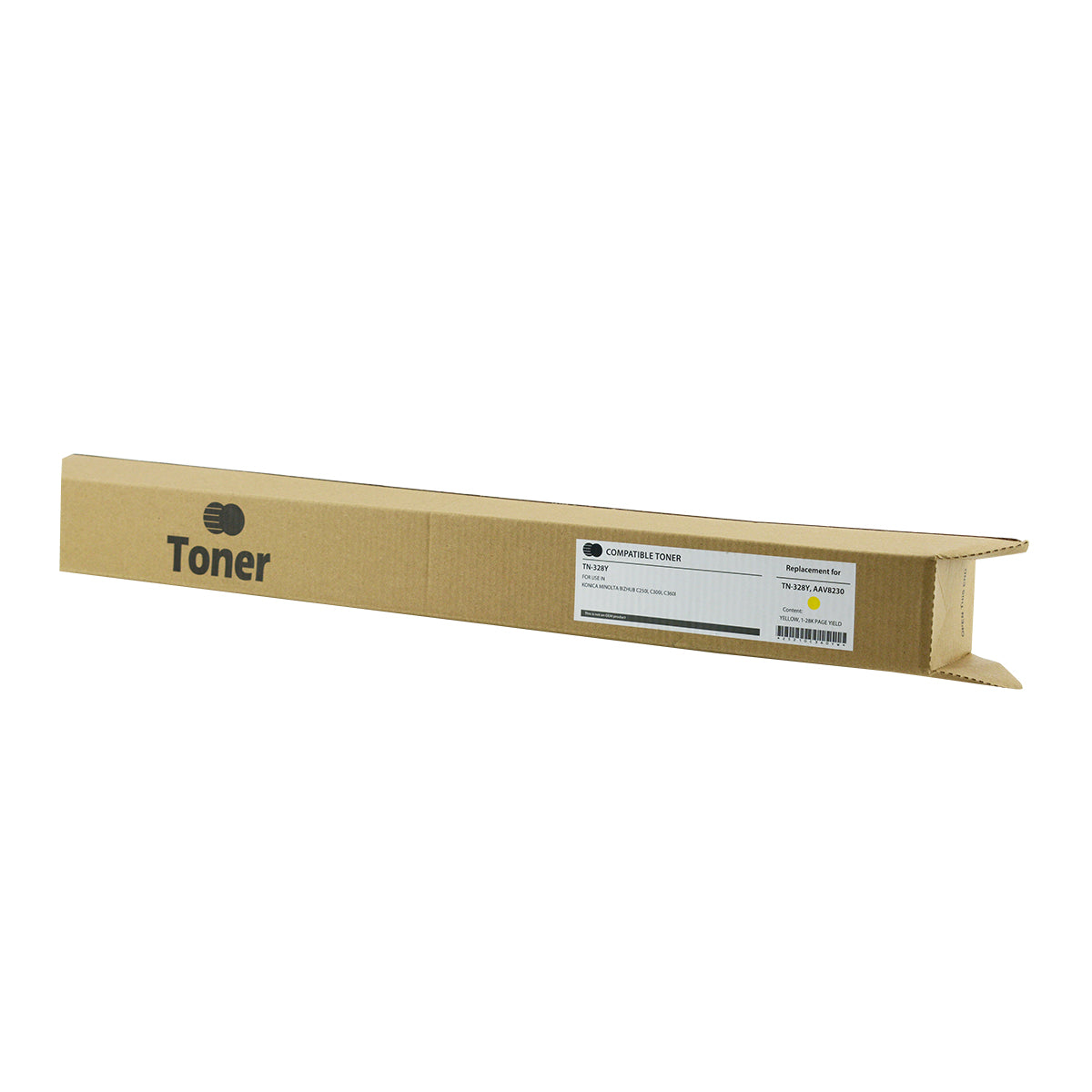 Compatible Konica Minolta TN328Y (AAV8230) Toner Cartridge, Yellow, 28K Yield