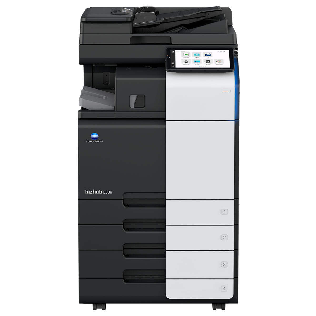 OEM Konica Minolta bizhub 301i (ADXW013) MFP, 30 ppm Monochrome, Print, Copy, Scan, (Fax), With DSDF