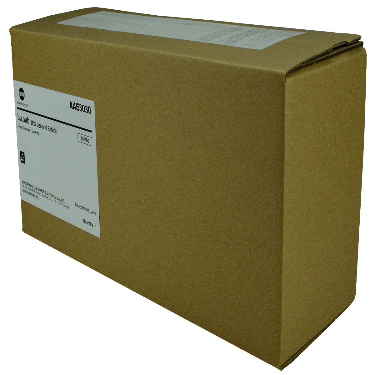 OEM Konica Minolta TNP60 (AAE3030) Toner Cartridge, Black, 15K Yield, Return Program