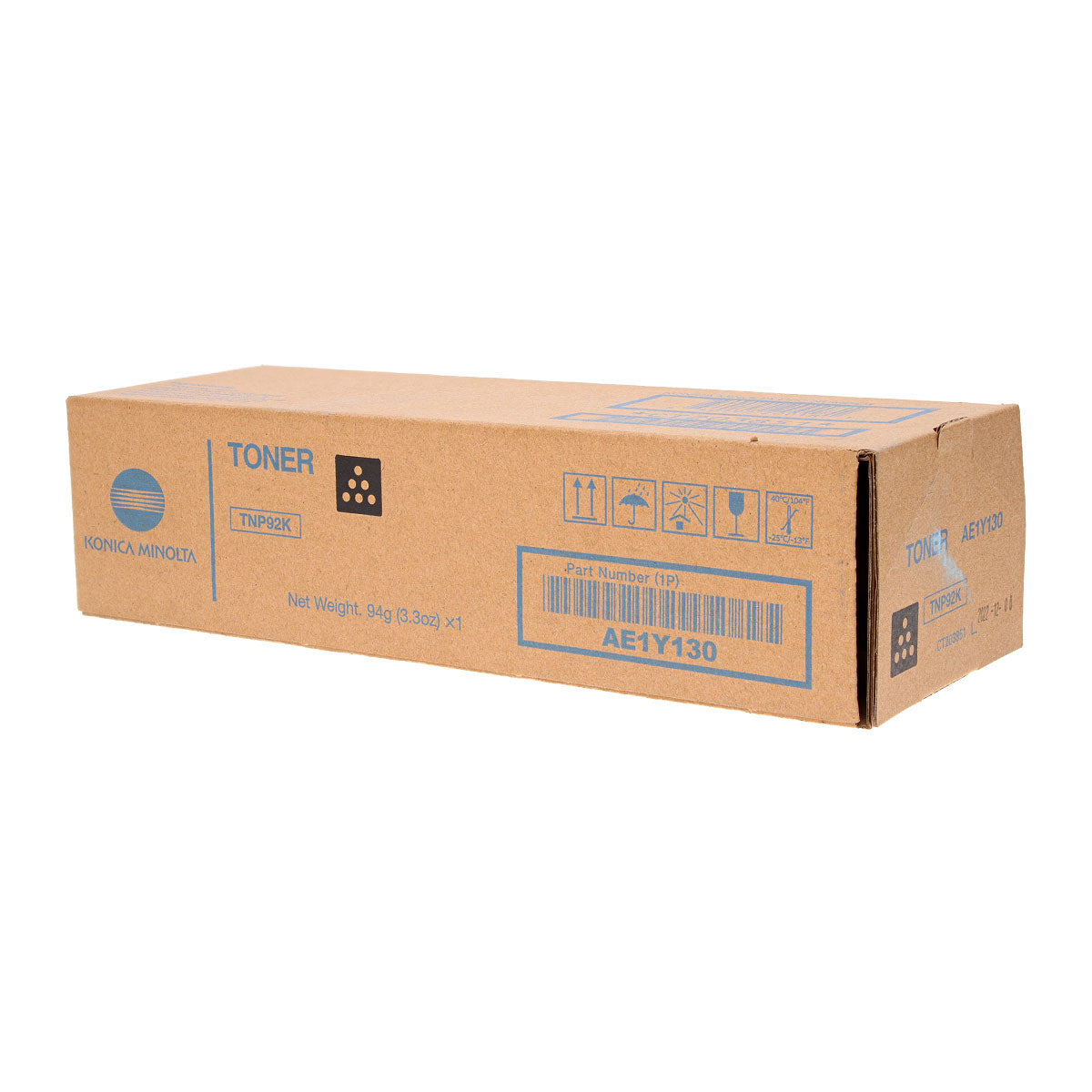 OEM Konica Minolta TNP92K (AE1Y130) Toner Cartridge, Black, 6K Yield