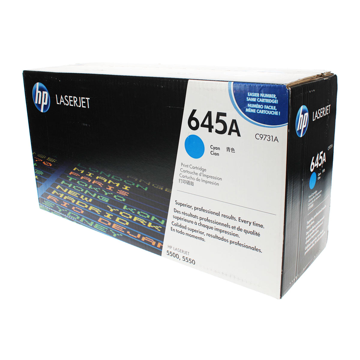 OEM HP 645A (C9731A) Toner Cartridge, Cyan, 12K Yield