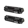 Compatible HP 12A (Q2612A) Toner Cartridge, Black, 2K Yield, 2 Cartridge Value Pack