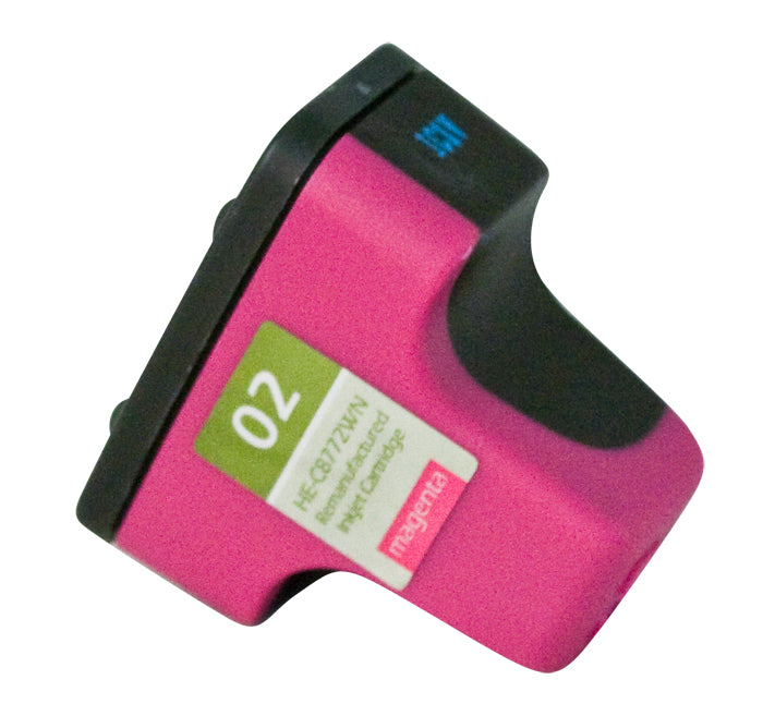 Remanufactured HP 02 (C8772WN) InkJet Cartridge, Magenta, 500 Yield