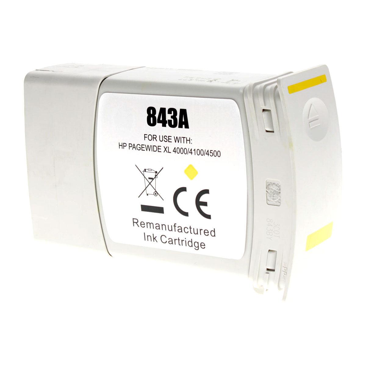 Remanufactured HP C1Q60A (843A) Inkjet Cartridge, Yellow, 400 ML