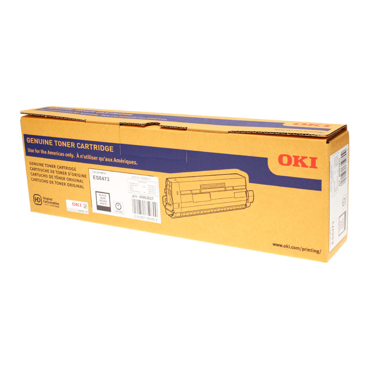 OEM Okidata  (45862827) Toner Cartridge, Black, 14.6K Yield