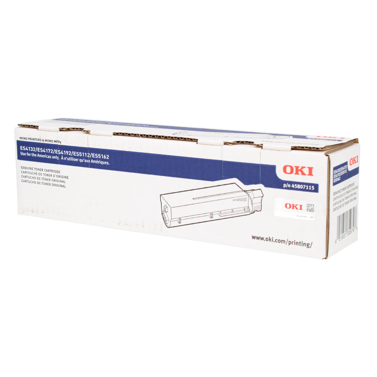 OEM Okidata  (45807115) Toner Cartridge, Black, 11K Yield