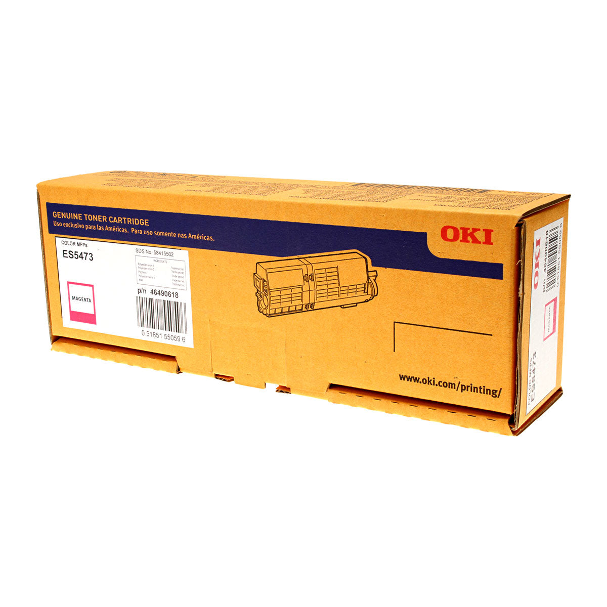 OEM Okidata  (46490618) Toner Cartridge, Magenta, 5.3K Yield