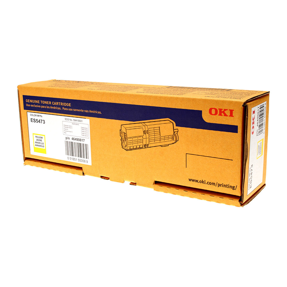OEM Okidata  (46490617) Toner Cartridge, Yellow, 5.3K Yield