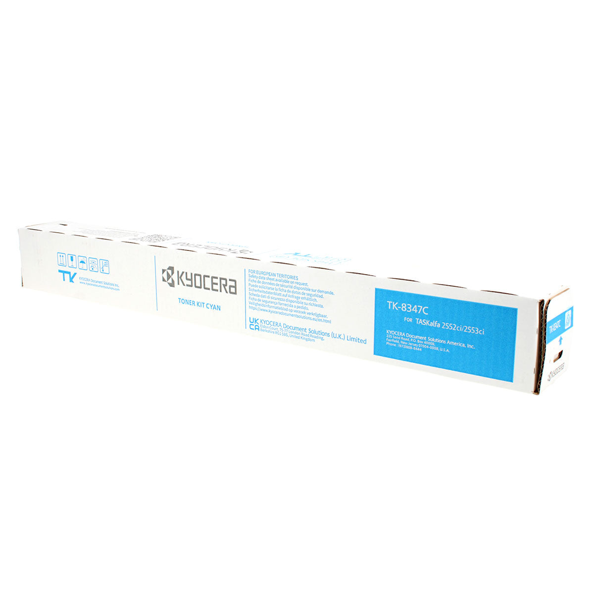 OEM Kyocera Mita TK-8347C (1T02L7CUS0) Toner Cartridge, Cyan, 12K Yield
