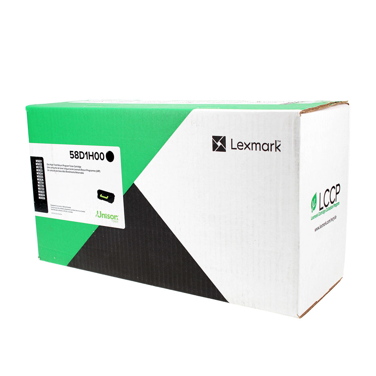 OEM Lexmark  (58D1H00) Toner Cartridge, Black, 15K High Yield, Return Program