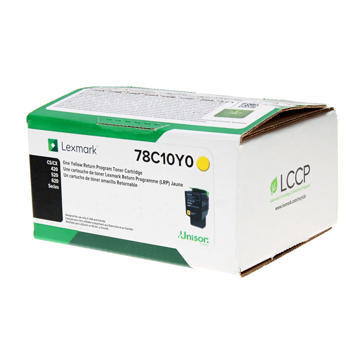 OEM Lexmark  (78C10Y0) Toner Cartridge, Yellow, 1.4K Yield, Return Program