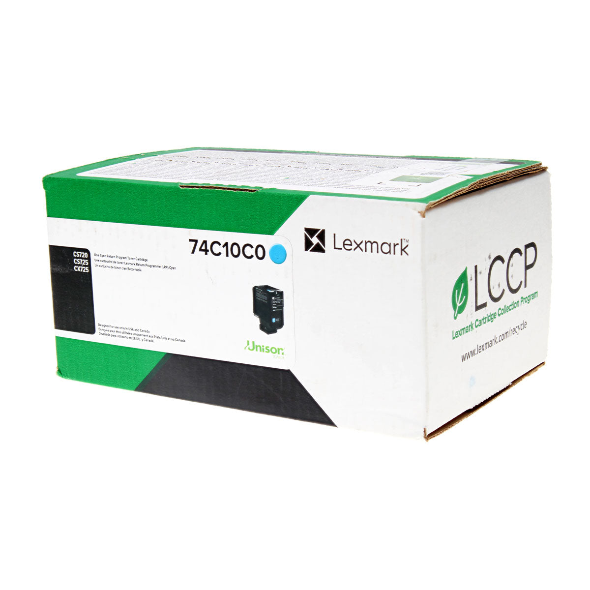 OEM Lexmark  (74C10C0) Toner Cartridge, Cyan, 3K Yield, Return Program