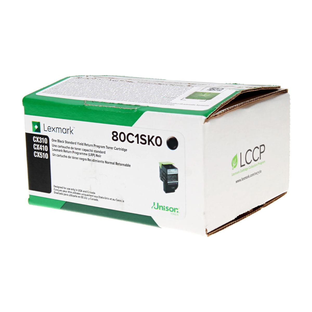 OEM Lexmark  (80C1SK0) Toner Cartridge, Black, 2.5K Yield, Return Program