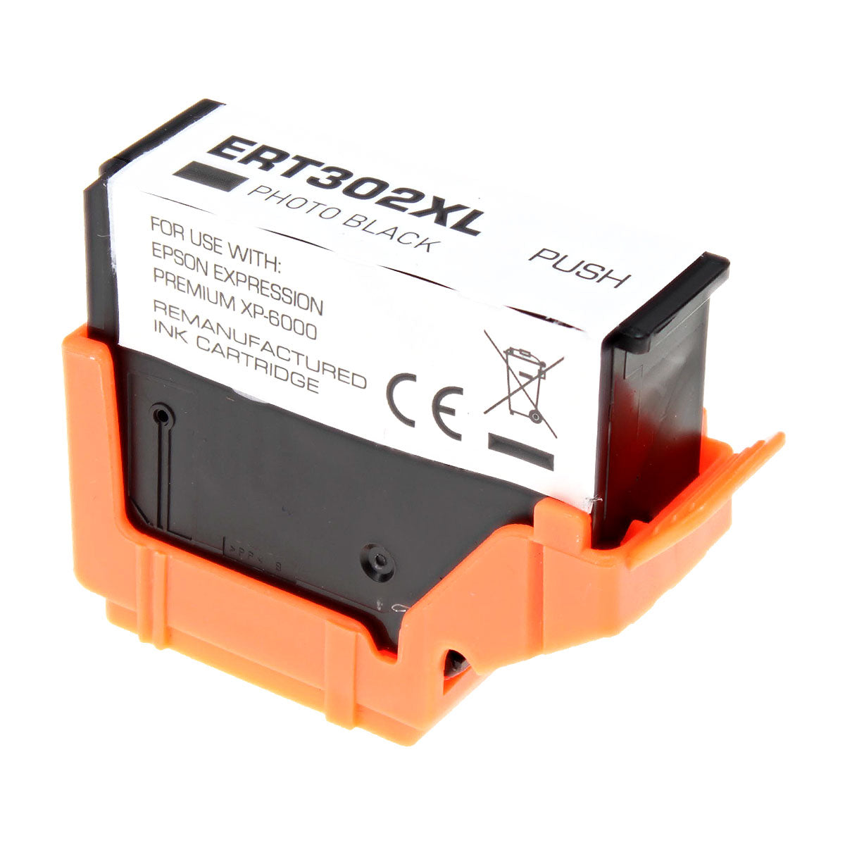 Remanufactured Epson 302XL (T302XL120) InkJet Cartridge, Photo Black, 650 High Yield