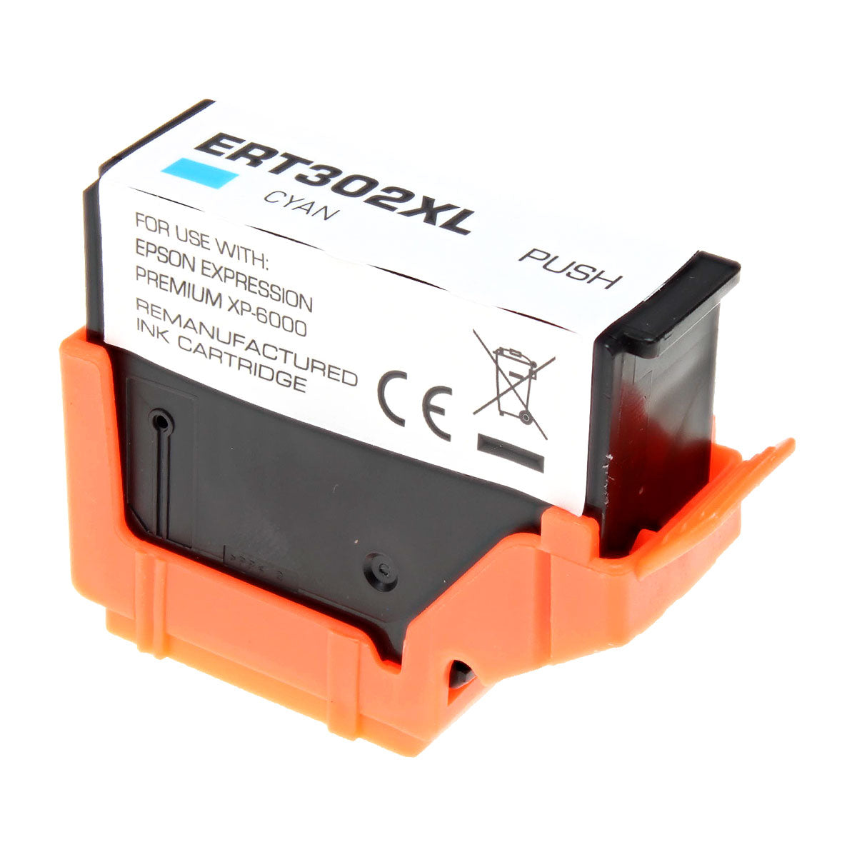 Remanufactured Epson 302XL (T302XL220) InkJet Cartridge, Cyan, 550 High Yield