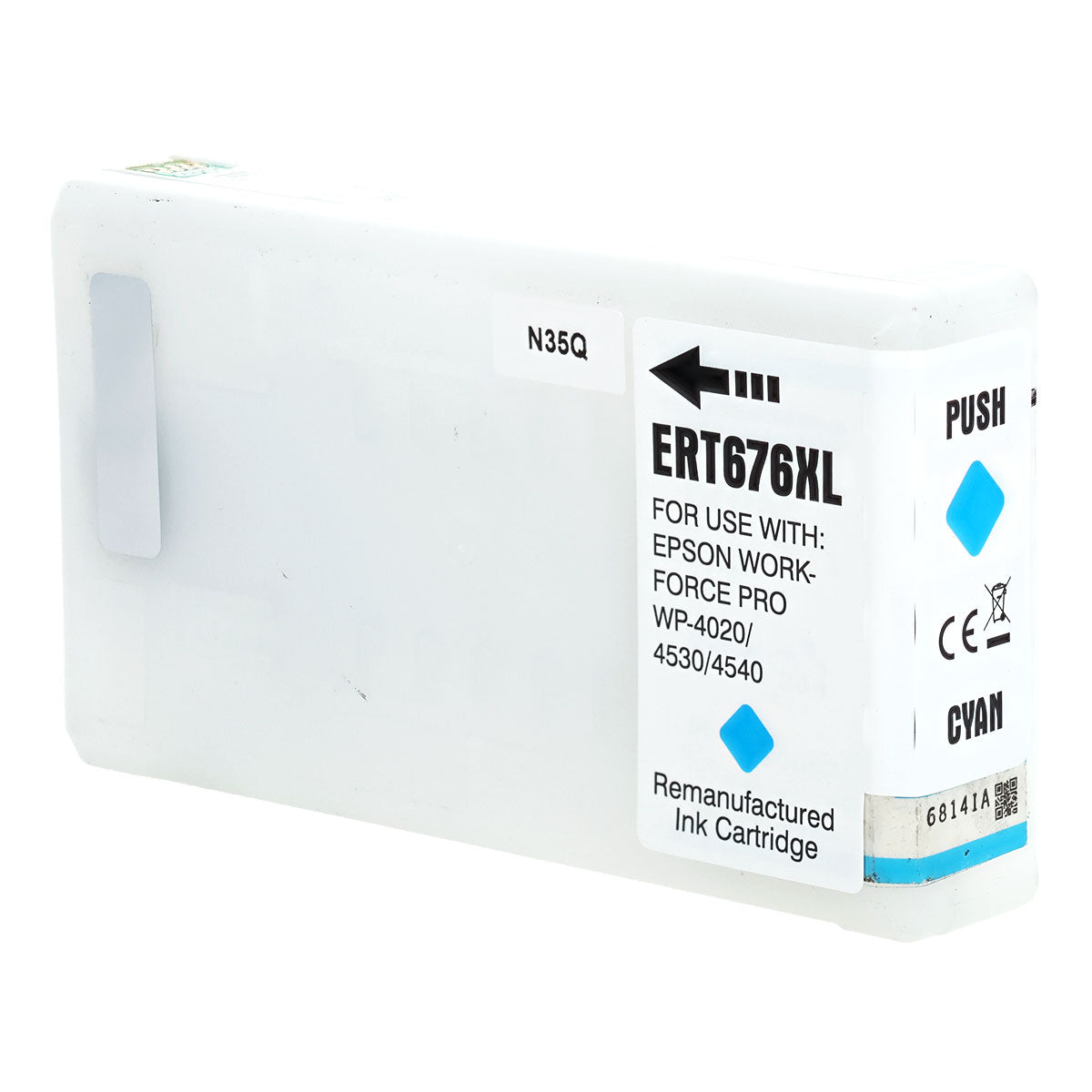 Remanufactured Epson 676XL (T676XL220) InkJet Cartridge, Cyan, 1200 High Yield