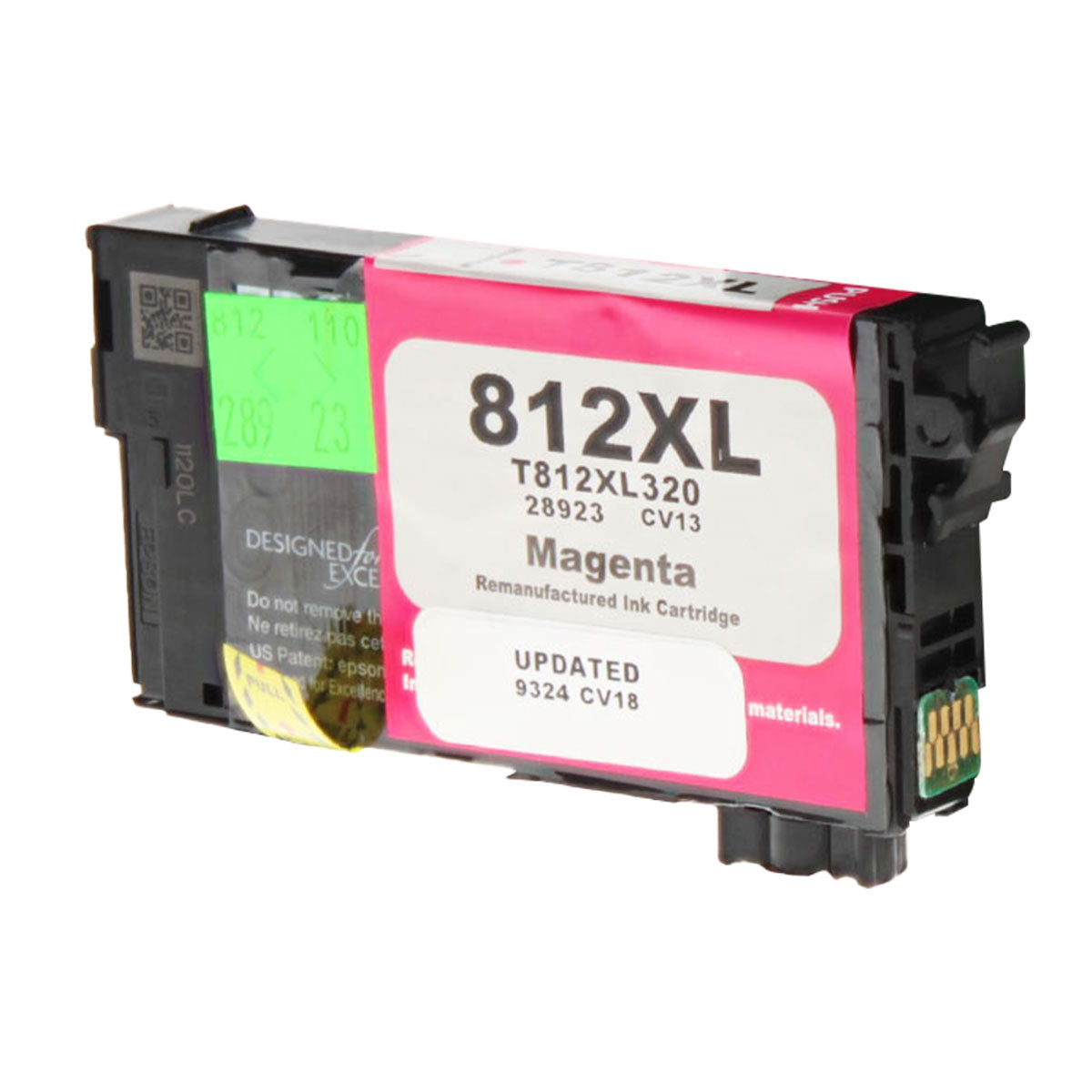 Remanufactured Epson 812XL (T812XL320) InkJet Cartridge, Magenta, 1.1K Ultra High Yield