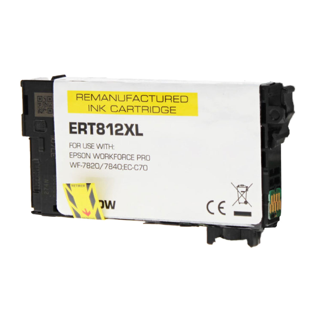 Remanufactured Epson 812XL (T812XL420) InkJet Cartridge, Yellow, 1.1K Ultra High Yield