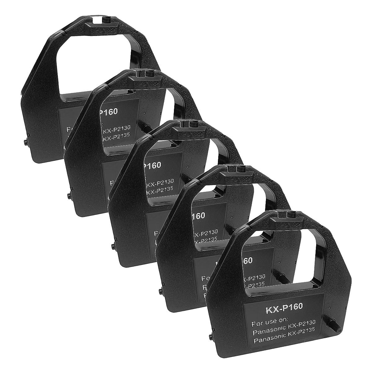 Compatible Panasonic KXP160 Printer Ribbon, Black, 6 Pack Value Pack