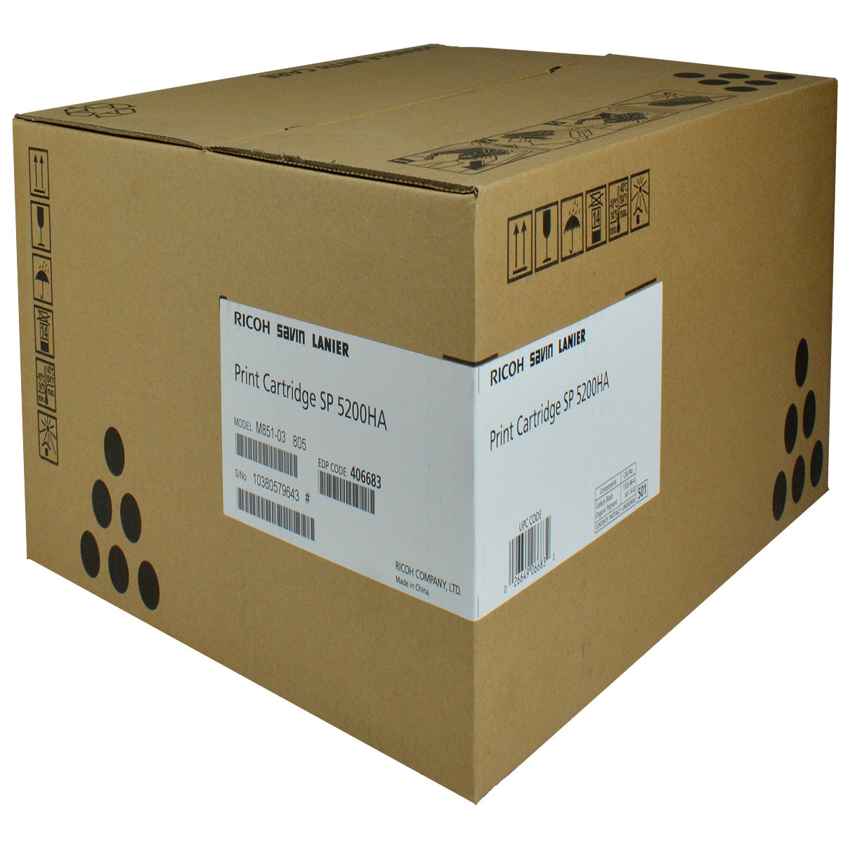OEM Ricoh  (406683) Toner Cartridge, Black, 25K Yield